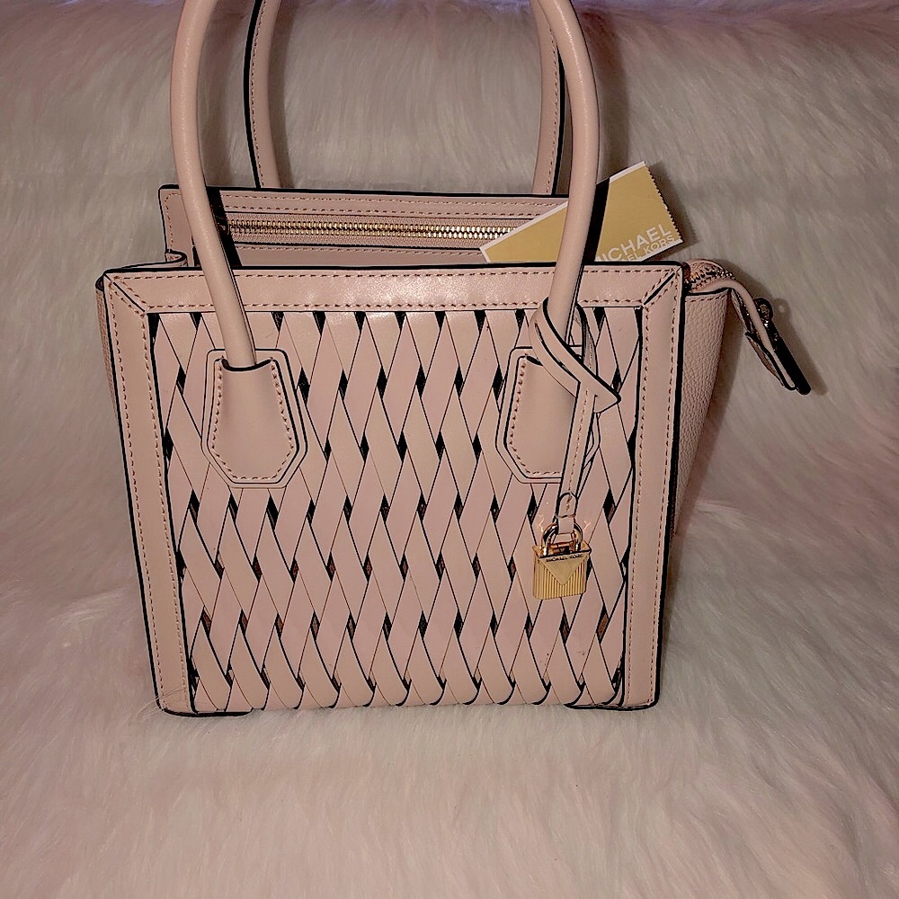 NWT Michael Kors Med Woven”Mercer Studio”Crossbody - Picture 2 of 8